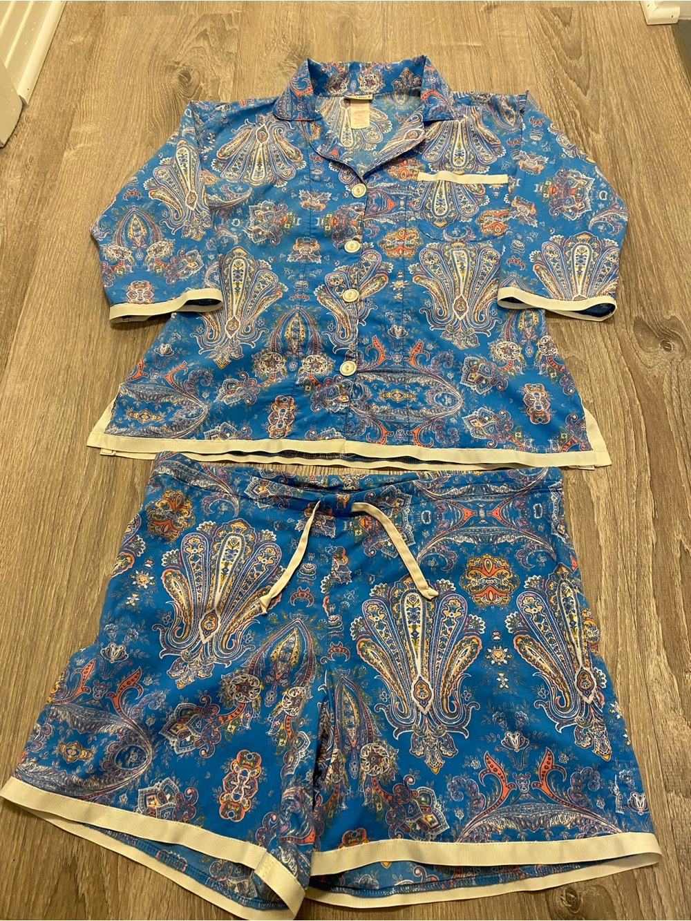 BedHead Blue Paisley Pajamas set- XS